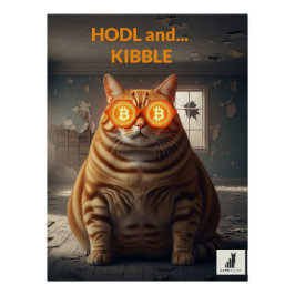 Pôster HODL & Kibble: Gato de Barão-Barão