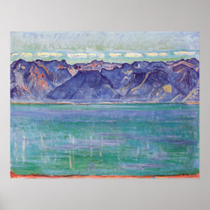 Poster Hodler - Lago Genebra, Pontos De Vista Da Montanha