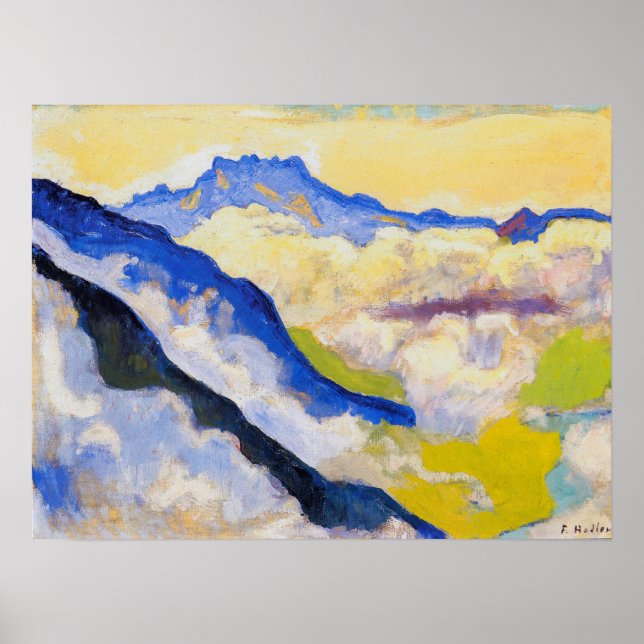 Poster Hodler - Nas Nuvens 1917 (Frente)