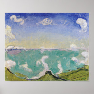 Poster Hodler - Paisagem Naux Com Nuvens de Ascensão 1917