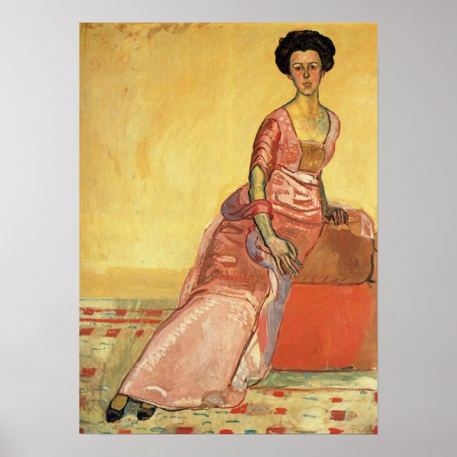 Poster Hodler - Retrato De Gertrud Muller (Frente)