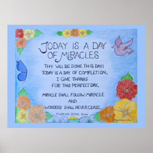 Poster Hoje é um Dia de Milagres - Arte de Parede