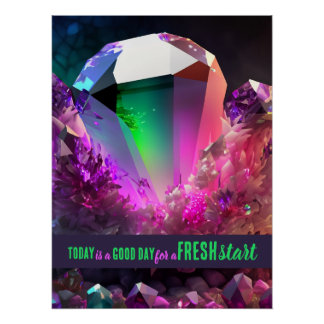 Pôster Hoje é uma citação motivacional de início novo do 