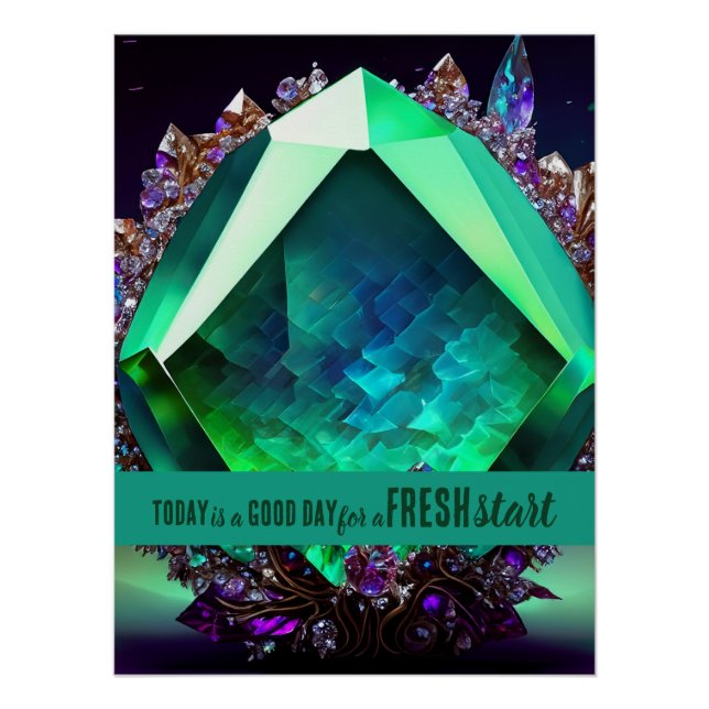 Pôster Hoje é uma citação motivacional de início novo do  (Frente)