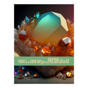 Pôster Hoje é uma citação motivacional de início novo do