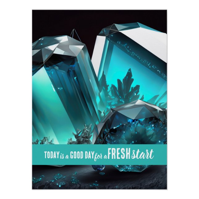 Pôster Hoje é uma citação motivacional de início novo do  (Frente)
