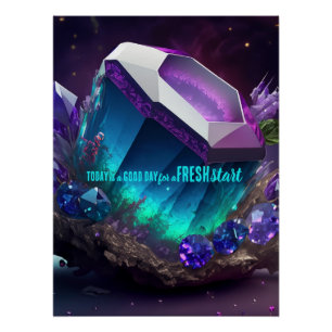 Pôster Hoje é uma citação motivacional de início novo do