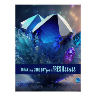Pôster Hoje é uma citação motivacional de início novo do 