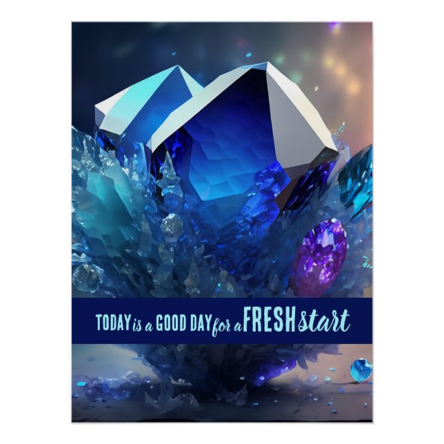 Pôster Hoje é uma citação motivacional de início novo do  (Frente)