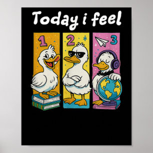 Poster Hoje eu sinto voltar à escola para professor
