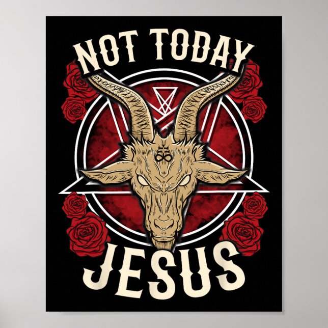 Poster Hoje Jesus I ateu satânico (Frente)