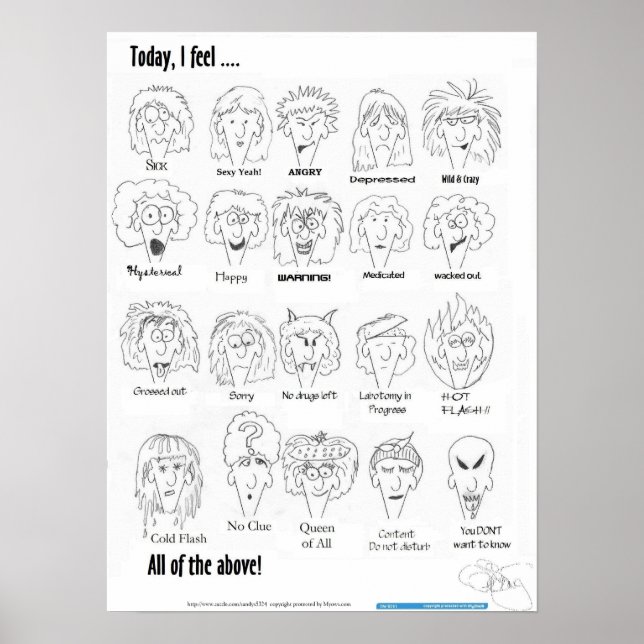 Pôster Hoje sinto... (Frente)