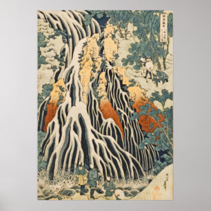 Poster Hokusai - Amaida Waterfall