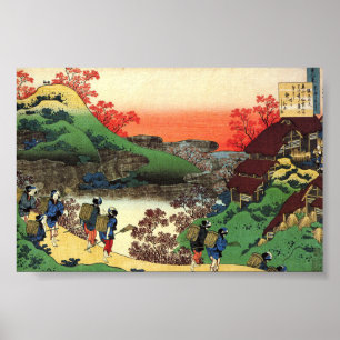 Poster Hokusai - Arte Japonesa - Vista Legal de Paisagem