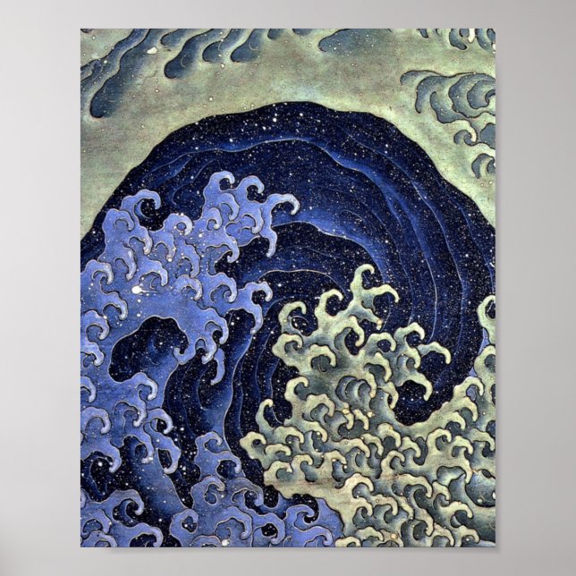 Poster Hokusai Feminine Wave Japonês (Frente)