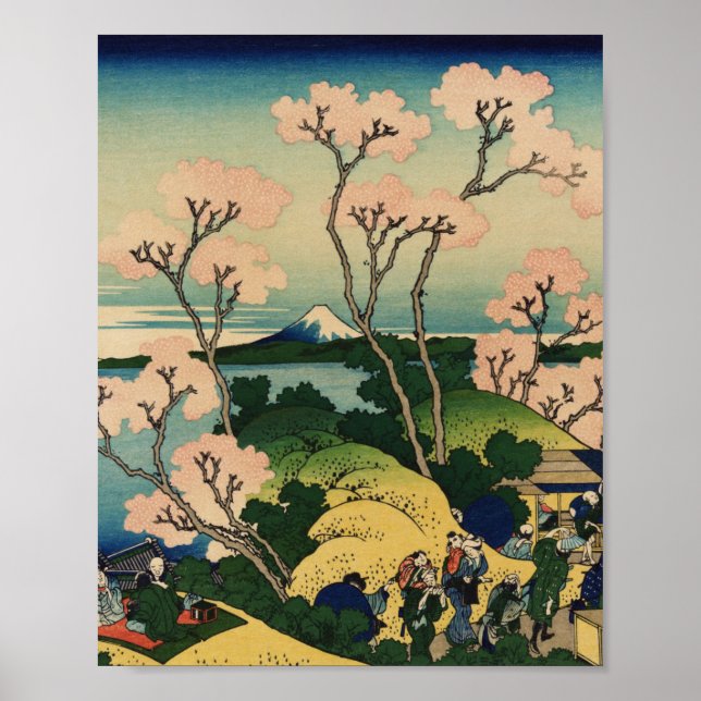 Poster Hokusai Katsushika - Goten-Yama-Hill, Shinagawa (Frente)