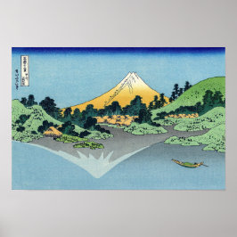 Poster Hokusai - O Monte Fuji Reflete no lago Kawaguchi