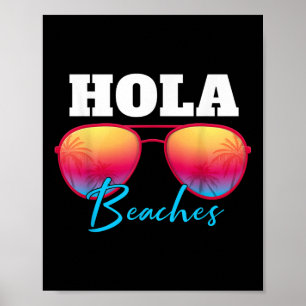 Poster Hola Beaches Summer Vacation Hawaii