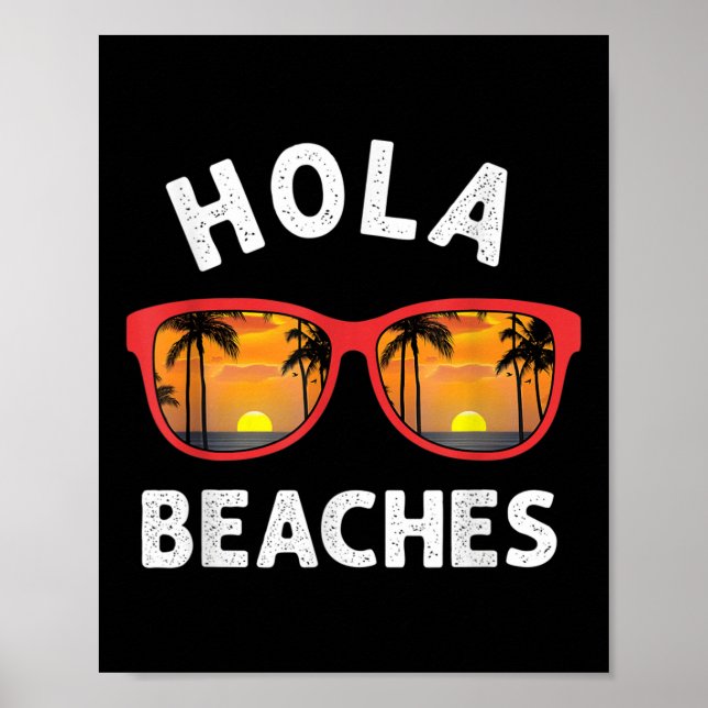 Poster Hola Sungles Beaches Island Sunset Beach Viagem Va (Frente)