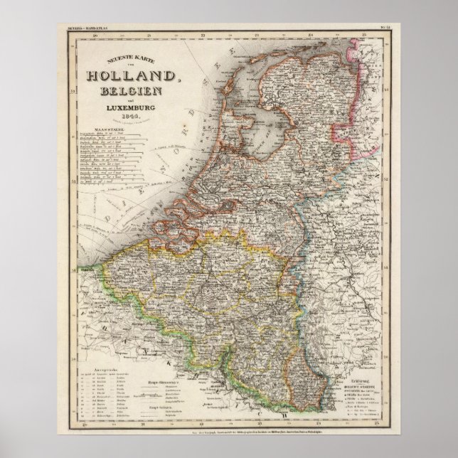 Pôster Holanda, Bélgica, Luxemburgo (Frente)
