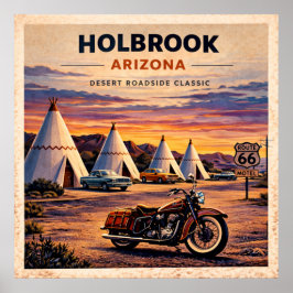 Poster Holbrook Arizona Rota 66 Vintage