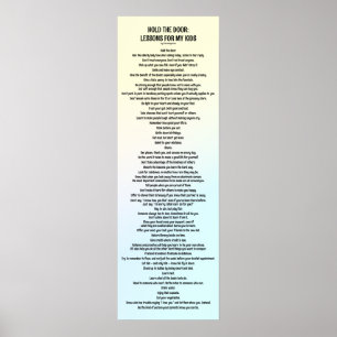 Poster Hold the Door: Lessons for My Kids 2022