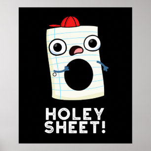 Poster Holey Sheet Funny Paper Pun Dark BG