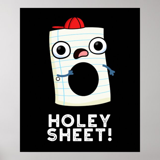 Poster Holey Sheet Funny Paper Pun Dark BG (Frente)