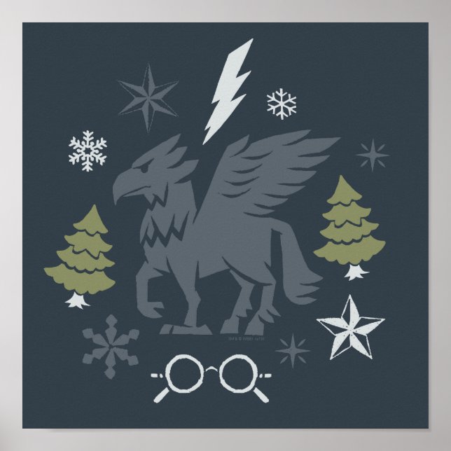 Poster Holiday Buckbeak Winter Graphic (Frente)