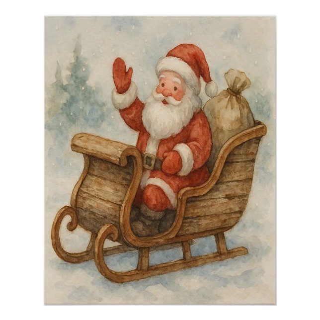 Pôster Holiday Cheer – Elegant Christmas Poster Art (Frente)