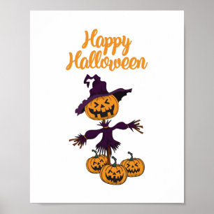 Poster Holiday Hippo Halloween Witch Hippo