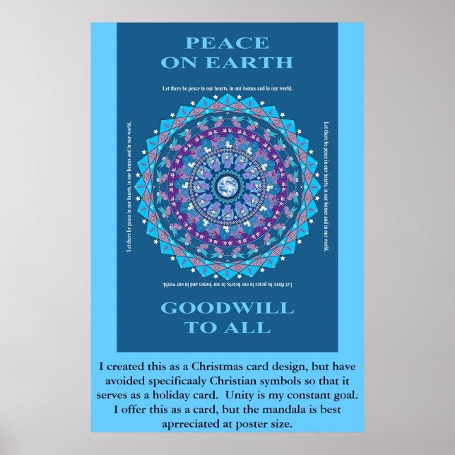 PÔSTER HOLIDAY PEACE MANDALA (Frente)