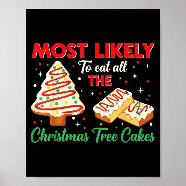 Poster Holiday Snack, Most Likely To Eat All Christmas Tr (Frente)