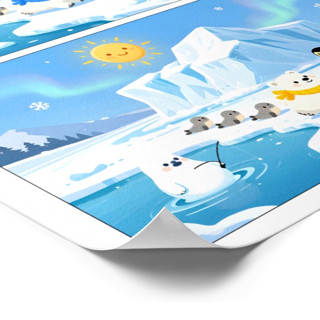 Poster Holiday Theme Spot the Difference Kids Activity  (Borda)