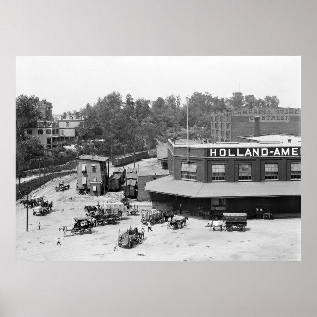 Pôster Holland American Docks: 1900 (Frente)