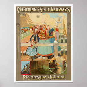 Poster Holland viagens vintage