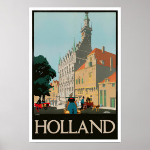 Poster Holland viagens vintage
