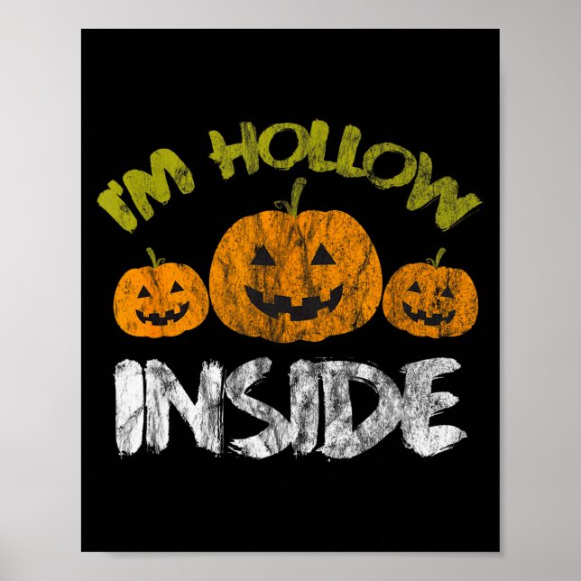 Poster Hollow Inside Funny Retro Halloween  (Frente)