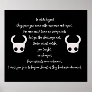 Poster Hollow Knight Poem
