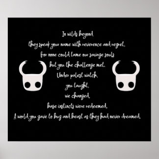 Poster Hollow Knight Poem