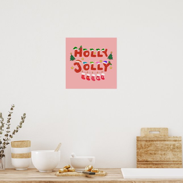 Poster Holly Jolly (Cozinha)