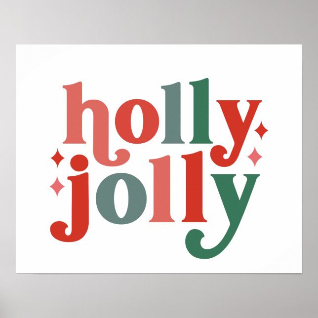 Poster Holly Jolly - Tipografia de Feriados Retroativos (Frente)
