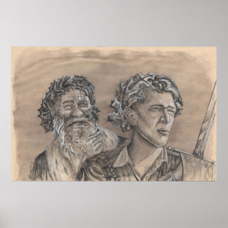 Poster Holly King Oak King by Portia St Luke