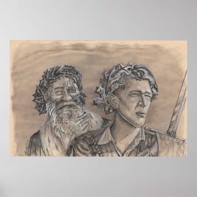 Poster Holly King Oak King by Portia St Luke (Frente)