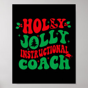 Poster Holly Xmas Jolly Treinador Instrutivo Coa de Natal