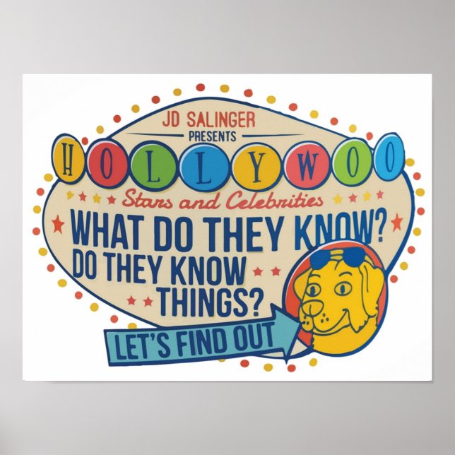 Poster Hollywoo Stars and Celebris O Que Sabem (Frente)