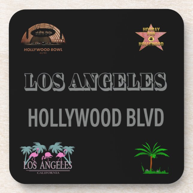 Poster Hollywood Blvd. Porta-copos (Frente)