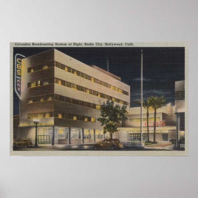 Pôster Hollywood, CA - Columbia Broadcasting System (Frente)