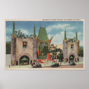 Poster Hollywood, CAView do teatro chinês de Grauman