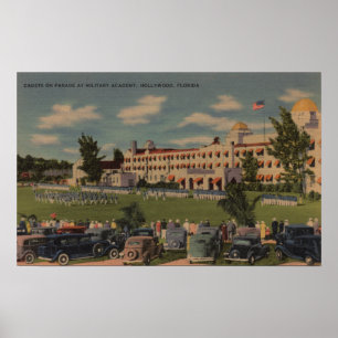 Pôster Hollywood, FL - Parada de Cadete na Academia Milit